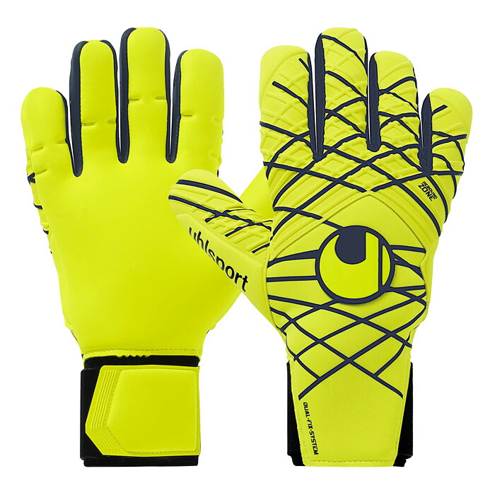 ウールシュポルト プレディクション エナジー アブソルートグリップ ハーフネガティブ uhlsport サッカー キーパーグローブ キーパー手袋 ゴールキーパー GK フローイエロー×ネイビー (101133301-01)|フジスポ店