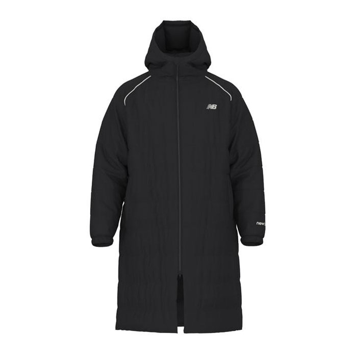 野球 ニューバランス パデットコート ロング New Balance ロングコート ベンチコート スポーツ トレーニング 防寒 保温 (AMJ53173-BK)