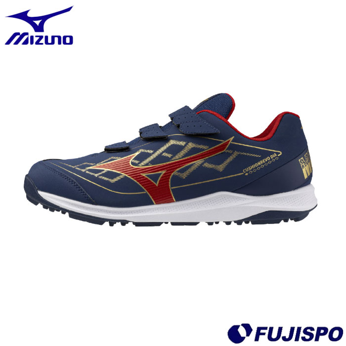 野球 ミズノ トレーニングシューズ クッションレボダイア トレーナー mizuno トレシュー トレーニング ランニング 練習 アフターシューズ 野球シューズ ネイビー×レッド×ゴールド (11GT2620-29)