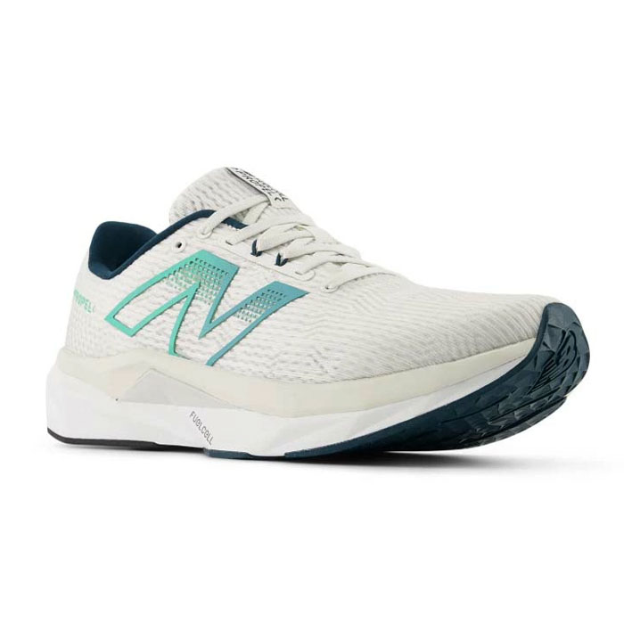 ベイスボール ニュー平衡にする 駈けっくらシューズ FUELCEL PROPEL V5 NewBalance ランシュー 成年者 部活 訓練を受ける 形づくる WHITE/AQUA (MFCPR1K4D)