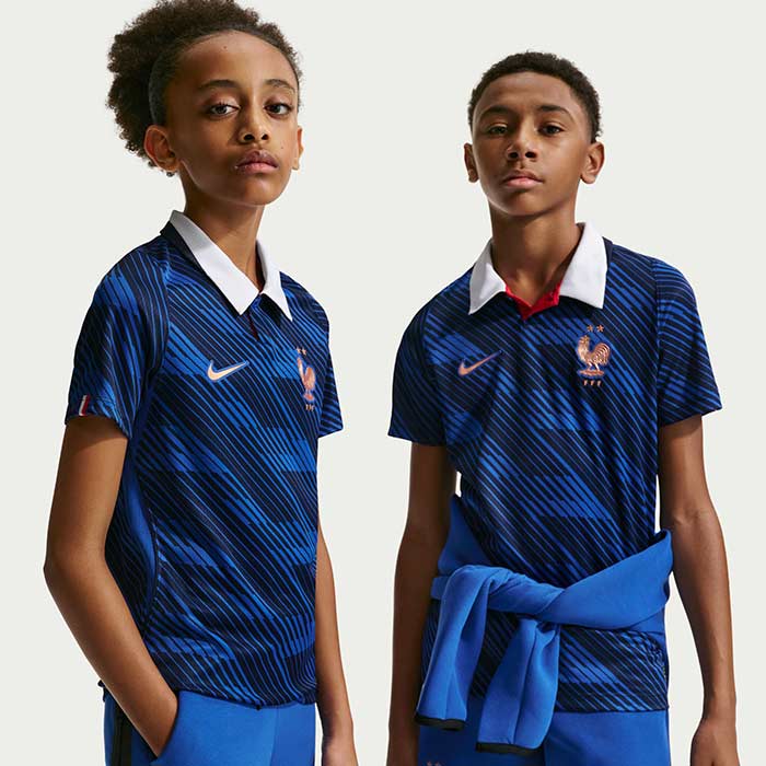 ナイキ お坊っちゃん FFF 2026 闘技場 養護ホーム 写し物 制服 NIKE フランス共和国 蹴球 プルオーバー 半袖 キッズ ちびっ子 (IB5129-480)