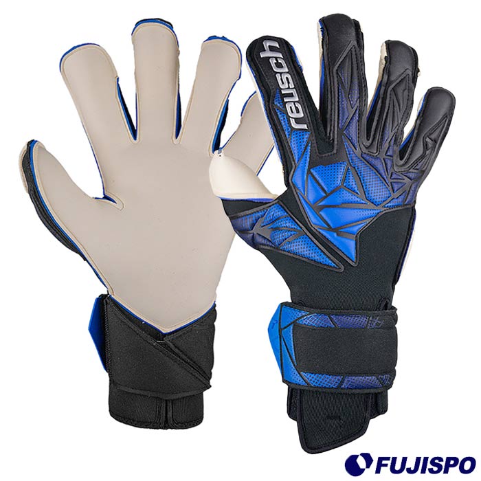 ロイシュ アトラクト リグリップ reusch 【サッカー・フットサル】 キーパーグローブ キーパー手袋 ゴールキーパー GK ブラック×エレクトリックブルー (5470555-7737)