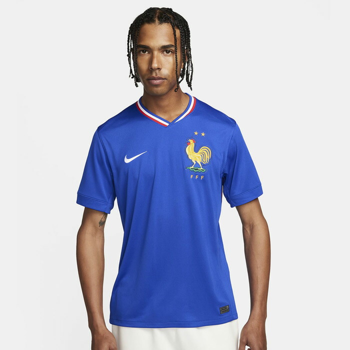 NIKE - 未使用 NIKE ナイキ FJ1259-452 フランス代表 2024 ホーム レプリカ 半袖ユニフォーム 1点 L ポリエステル100％ ナショナル 海外サッカーシャツ トップス メンズ HT483A85 NIKE ナイキ 2024 FFF フランス代表 ホームレプリカユニフォーム