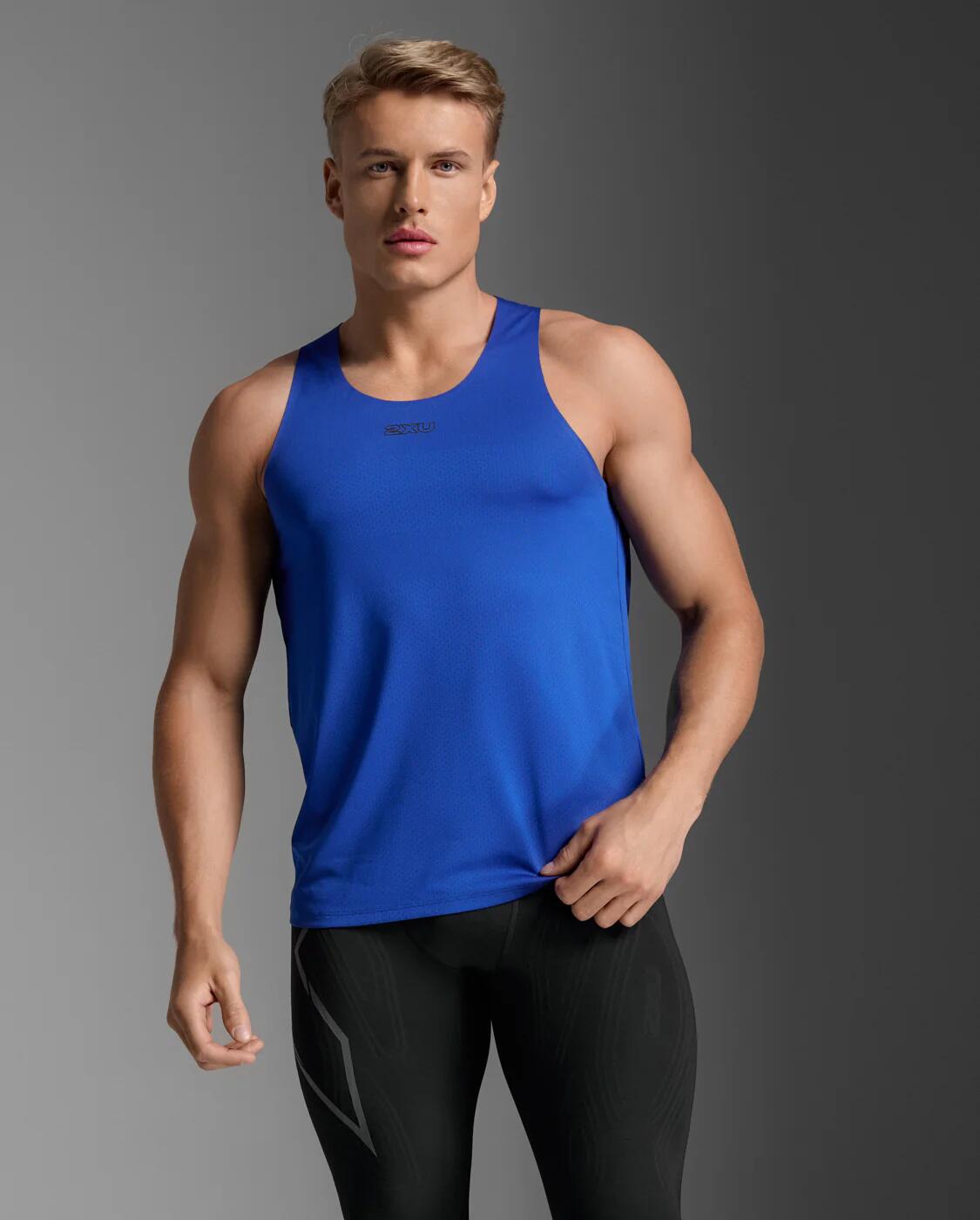 2XU ツータイムズユー ライトスピード テック シングレット ランニングシャツ 通気性 超軽量 反射材 MR7151A SUF/BRF メール便