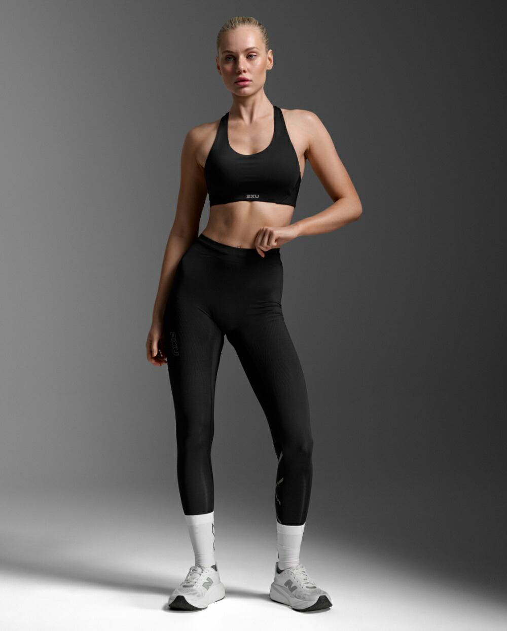2XU ツータイムズユー ウィメンズ ライトスピード リアクト ハイライズ コンプレッションタイツ ランニング ロング インナー 着圧 WA7516B BLK/BRF
