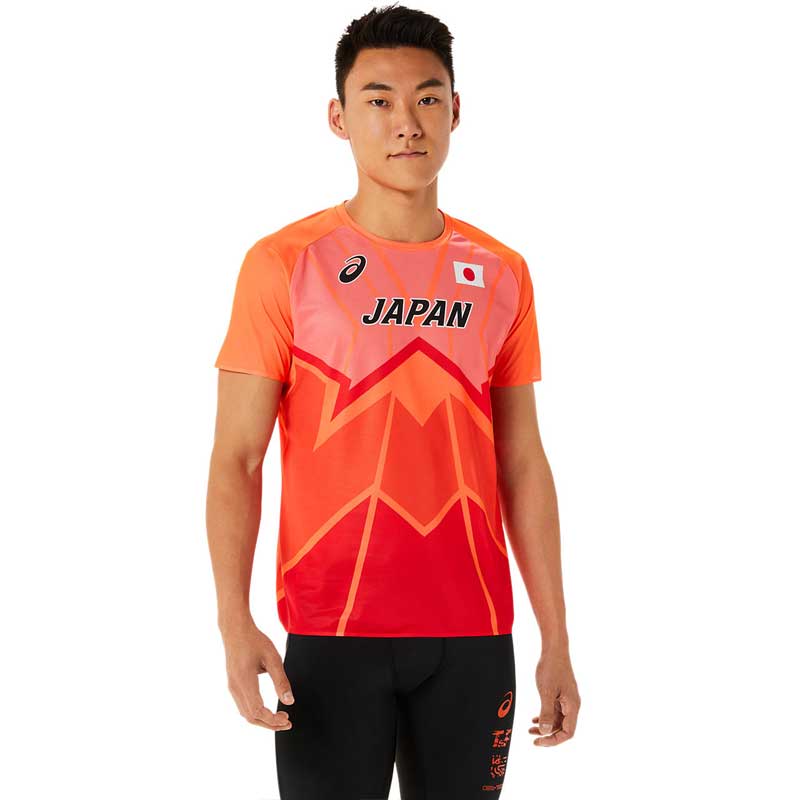 【32】日本代表 陸上用シャツ レッド 日本代表応援Tシャツ | SUNRISE RED | メンズ Tシャツ