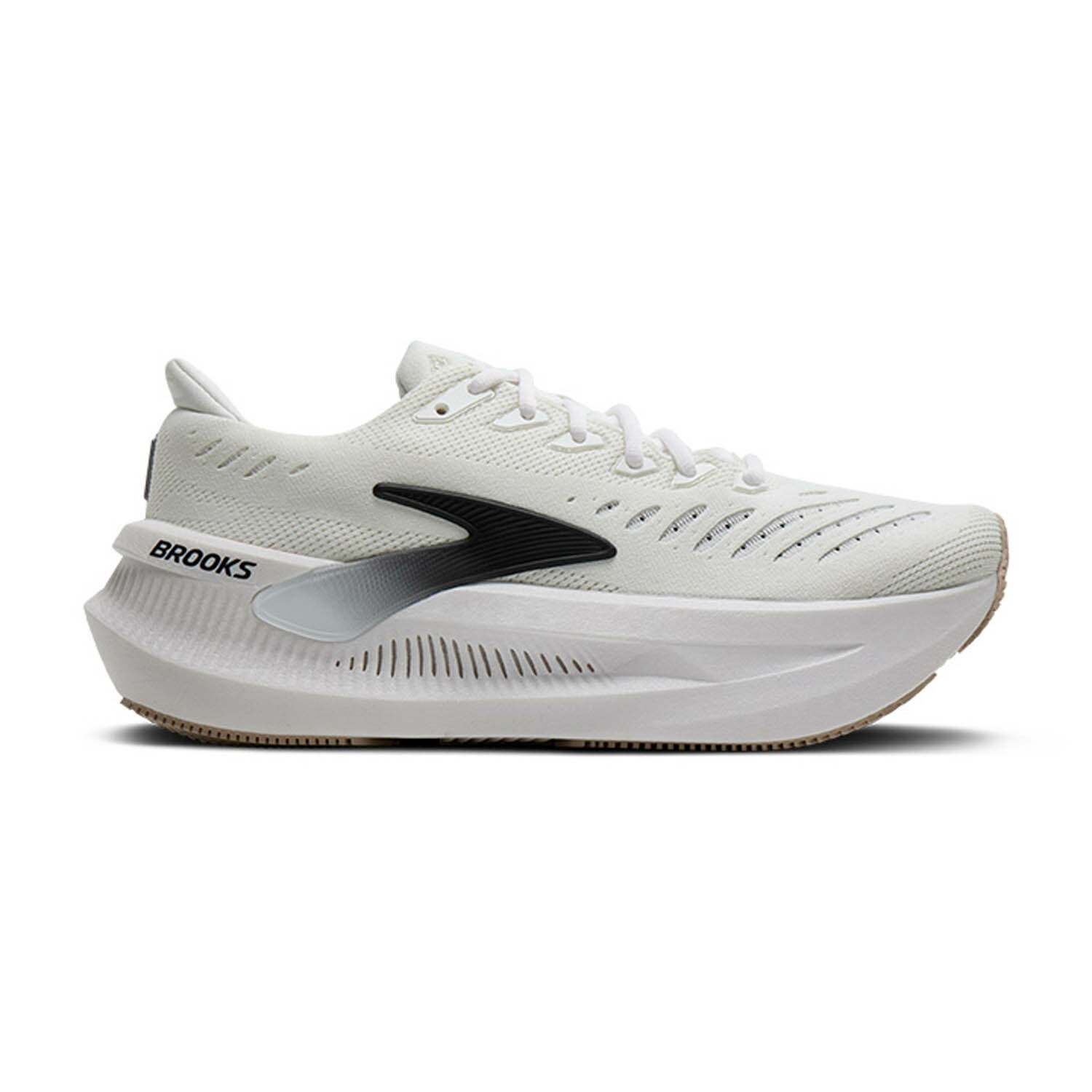 ブルックス BROOKS メンズ ランニングシューズ グリセリンマックス 2 Glycerin MAX 2 BRM4793 ホワイト/ブラック 白 マラソン ジョグ クッション ロッカー形状|富士スポーツ店