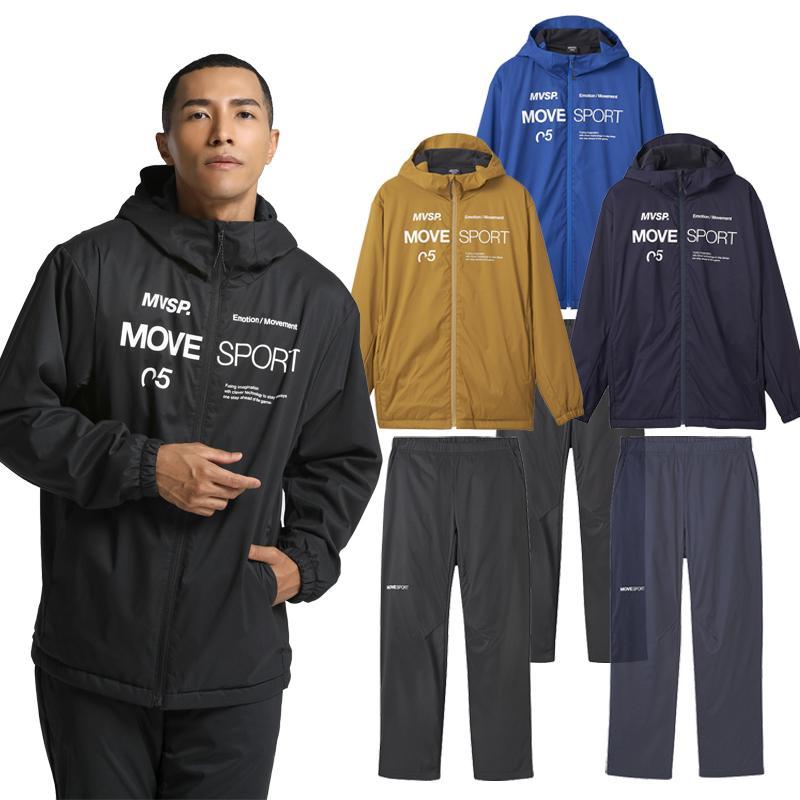 【デサント】Move Sport フード付 ウインドブレーカー上下セット ebisuya-sp_st4fwb30m-st4fpz30m