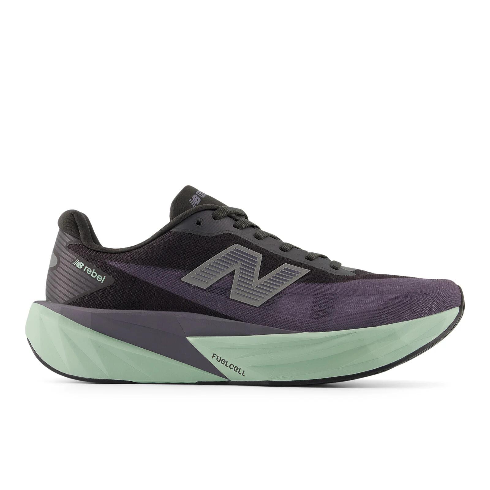 ニュー平衡にする New Balance メンズ 駈けっくらシューズ フューエルセル 気泡管水準器 V5 FuelCell Rebel MFCX1LK D 黒いこと 緑であること