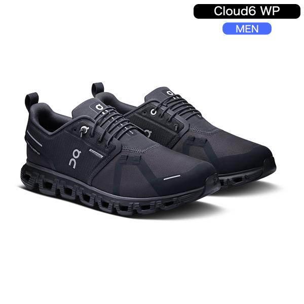 オン On スニーカー メンズ 防水 クラウド6 ウォータープルーフ Cloud6 Waterproof 3MF10061043 BLACK 黒 普段履き 通勤 通学 雨の日|富士スポーツ店