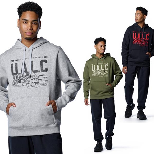 アンダーアーマー UNDER ARMOUR トレーニングウェア 上下 UAライバルフリース リフティング クラブ プルオーバー フーディー ジョガーパンツ 1388258 1379774