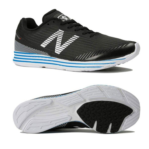 メンズ ブラック あす楽対応 Newbalance メンズ Black Blue ブルー メンズシューズ Hanzot シューズ カラー 富士スポーツ店年春夏モデル おすすめ ランニングシューズ ブルー 2e M レーシングシューズ ニューバランス Mhanztf3 ハンゾー Drewbridewell Com