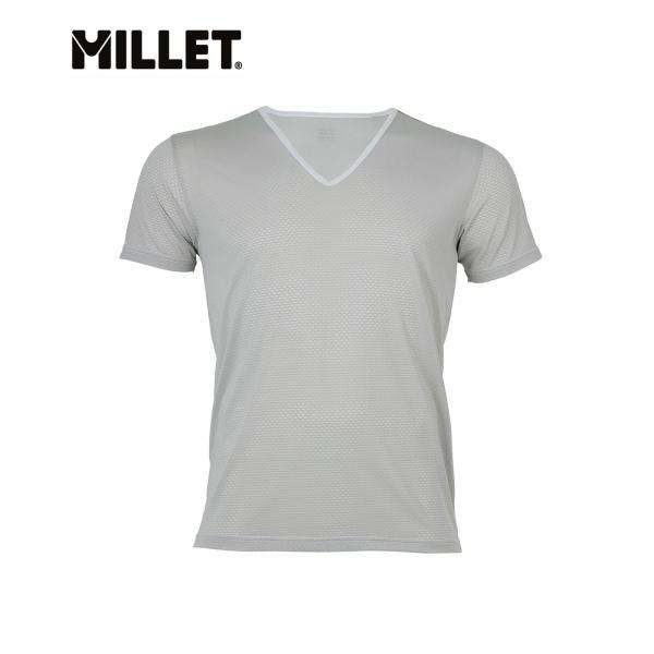 ミレー MILLET MIV02101 ドライナミック スルー II V ショートスリーブ カラーSILVER(N7372) メンズ 軽量 ドライアンダーウェア 半袖 登山 ビジネス【クロスカントリースキー店舗】