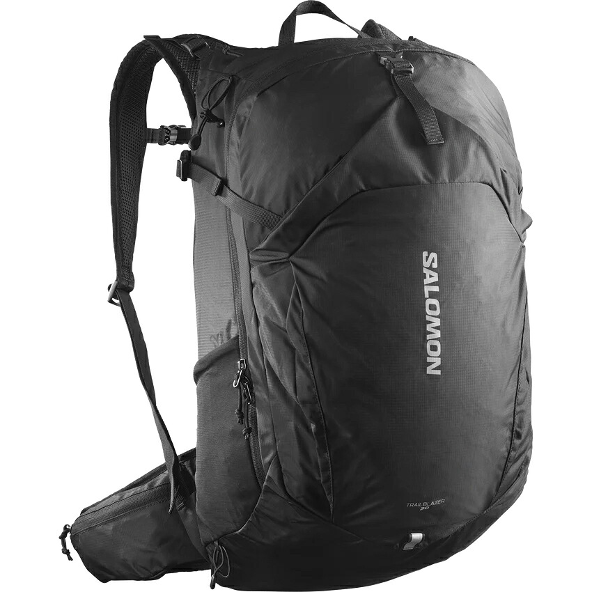 サロモン SALOMON LC2183200 TRAILBLAZER 30 色つやBLACK/ALLOY 山登り 山歩き 背嚢 背嚢 町【クロスカントリースキーの板バス発着場】