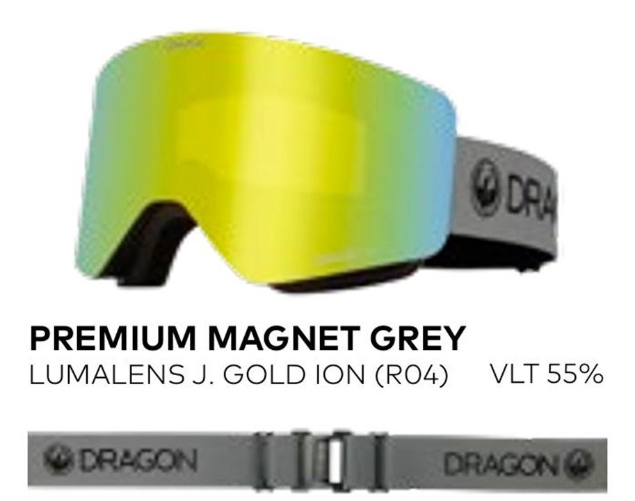 25/26 DRAGON R1 PREMIUM MAGNET GREY LUMALENS J. GOLD ION 【R04】｜フジスポーツ用品店店 17,140円