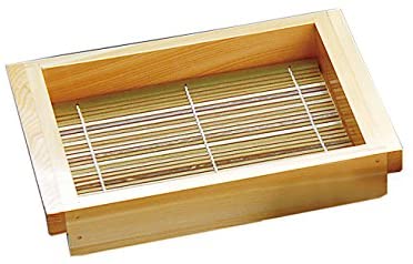 楽天市場】杉・板そば 竹すだれ付 長角 盛ざる そばせいろ 底面付 竹