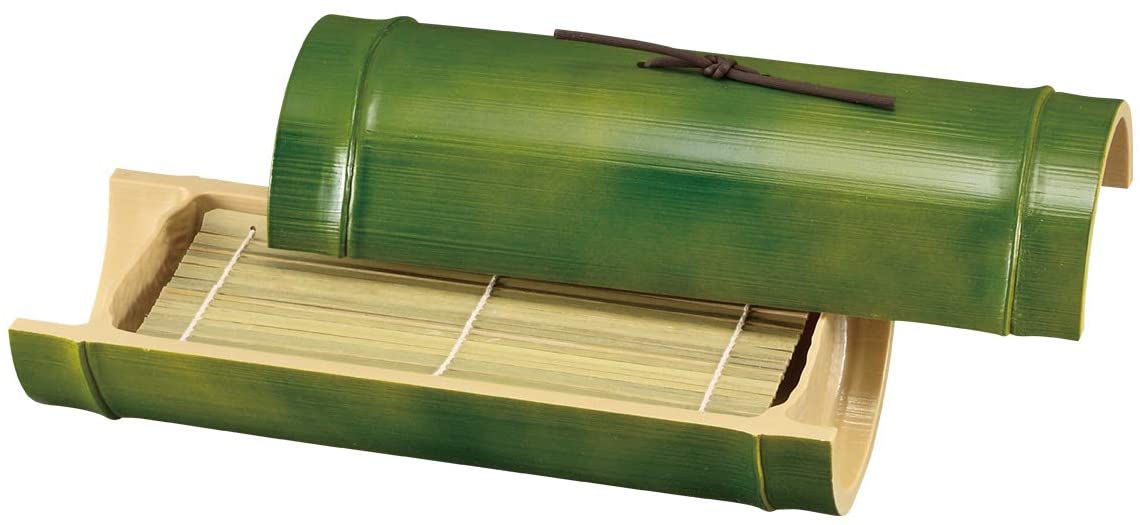 越前 9寸小次郎竹 そば盛器 若竹 セイロ そばせいろ 竹スダレ付 蓋付き 盛り器（業務用 そばセイロ ソバ皿 そば皿 セイロ 盛りそばせいろ ざるそばせいろ もりせいろ もりそばせいろ 盛りそば せいろ 盛りそば皿 蕎麦道具 手打ちそば道具 すだれ付 そば道具 竹スダレ