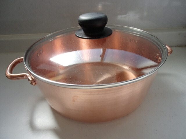 楽天市場】純銅 外輪鍋 打ち出し鍋】UE-S27 内寸270mm×深さ105mm