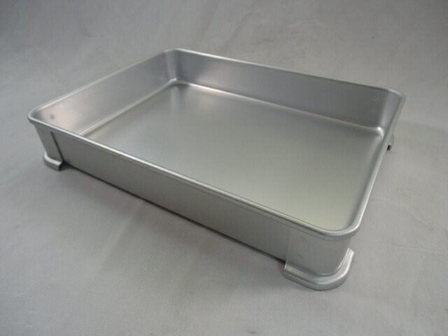 AKAO システムバット 小 50 餃子バット 楽天市場】アカオ アルミ システムバット 小50 本体 外寸約346×266×深