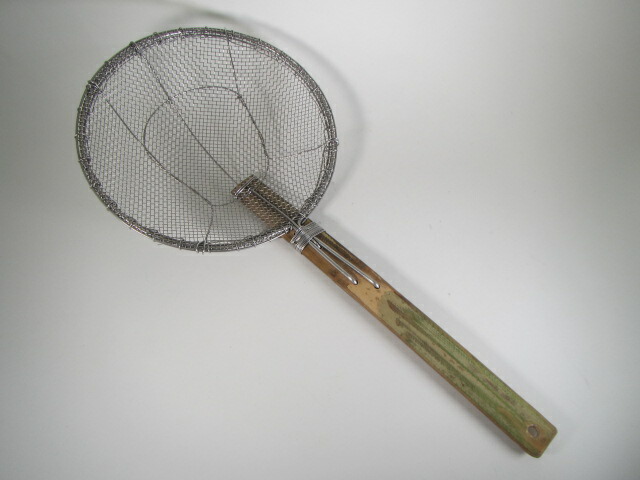 楽天市場】そば 揚げざる 銅線巻 職人手作り そばすくいザル 48cm ヒゴ