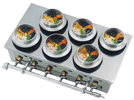 釜飯用ガステーブル AK-6（6ヶ口）〈DKM-24〉ガス用 釜めし台 釜めし焼き器 釜めしガス用 釜めし機 釜飯ガス ガス釜飯機 釜飯コンロ 釜飯バーナー 釜飯ガス器具 釜飯専用ガス器具 釜飯ガスコンロ 釜飯ガス七輪 ガス器具 業務用かまめし台 かまめしガス台 釜めし台 業務用