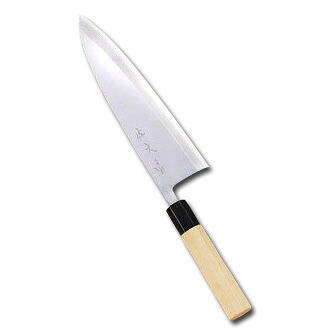 SA 佐文青鋼 出刃(片刃) 24cm ASB-46 佐文 包丁 出刃包丁 片刃包丁 日本製 高級和包丁 和食庖丁 日本料理庖丁|ふじたクッキング
