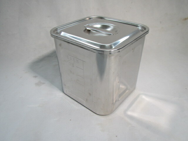 楽天市場】18-8目盛付角キッチンポット18cm【ステンレスポット