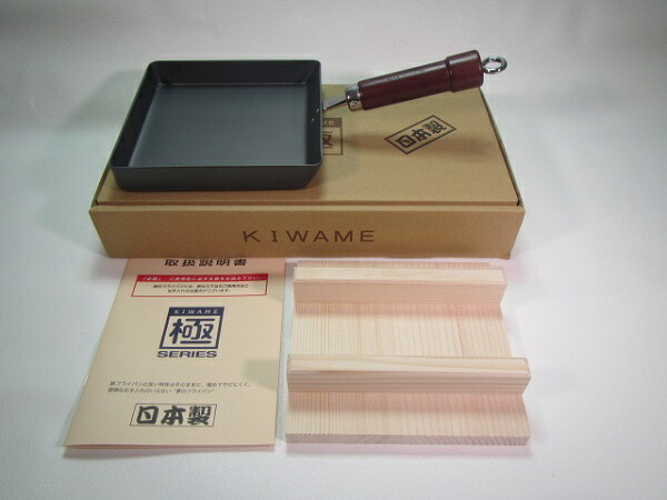玉子焼き器 窒化鉄 木蓋付 鉄 たまご焼き器 リバーライト 極 JAPAN 卵焼き フライパン 大 卵焼き器 きわめ 鉄玉子焼き器 IH対応〈ATM-52〉KIWAME 鉄玉子焼き フライパン 玉子焼き鍋 卵焼きパン IHエッグフライパン 卵焼フライパン 窒化 玉子焼フライパン 窒化鉄鍋 窒化玉子焼｜ふじたクッキング