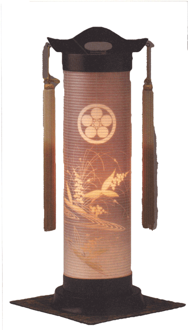 盆提灯・国産 モダン ミニ コンパクト 『みやびＳ　秋草 高さ55cm 』｜藤田人形店