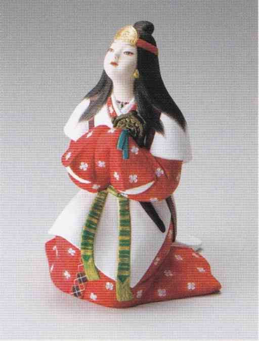 【博多人形】【美人物（座姿）】<br>『卑弥呼　幸子作』