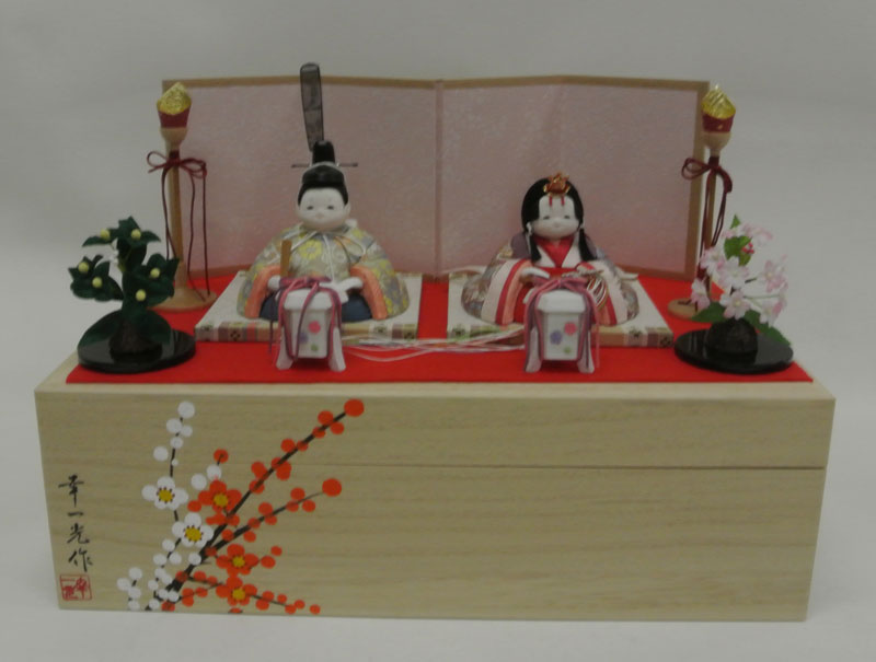 【藤田人形限定商品】【雛人形】【親王飾り】『幸一光作 木目込親王飾り』【結いひな】|藤田人形店