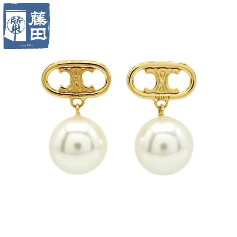 【CELINE】 エドウィジュ イヤリング 楽天市場】CELINE セリーヌ ピアス PERLS EARRINGS 460TZ6PRB