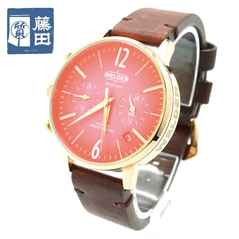 WELDER MOODY ウェルダー ムーディ デュアルひと休み 石英 偏光瑠璃 メンズ ウオッチ 一六銀行 【中古】