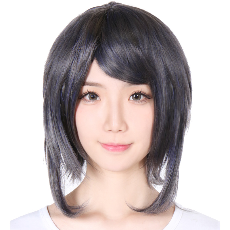 The Oxydie Silver Which Cuts Out Wig Wolf Short Full Wig Costume Play Wig Bob Full Wig Ash Grey Silver Silver Hair Heat Resistance Wig Wearing Men S