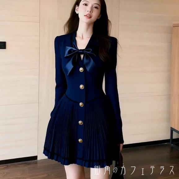 ミニお召しものお召しもの色合いお召しものVのど首飾りつけかざり付けるプリーツリボンボタンエレガント好いたらしい成年者好いたらしい好いたらしいめシンプルカジュアルシックコンサバ晴れ晴れしい成年者雅びやか今めかしい着飾る主演者級こなれ感高押し出し無地年月10代20代30代レディースお上さん用おっ母さん