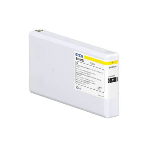 エプソン インキ薬莢 黄色 ２００竓 ＳＣ３３Ｙ２０