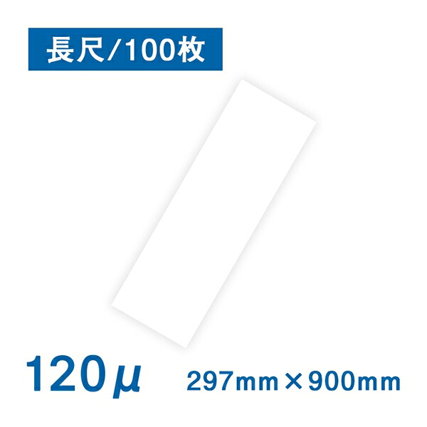耐水紙（パウチフリー）PETタイプ【C】 長尺サイズ297×900mm（120μ）100枚