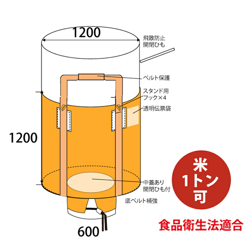 楽天市場】フジテックス フレコンバックフレキシブルコンテナバッグ A