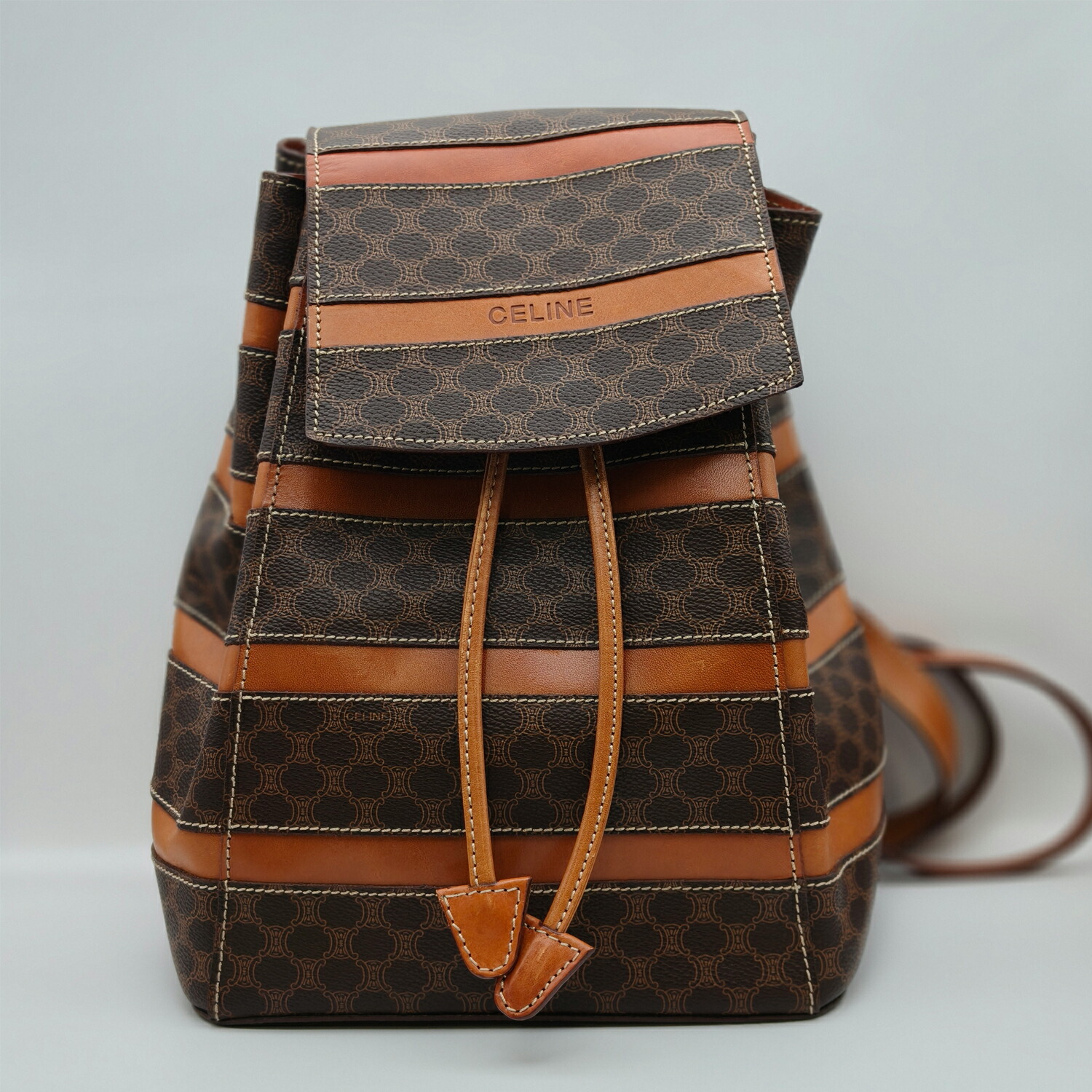 楽天市場】【中古】【バッグ】CELINE セリーヌ マカダム柄 巾着 バック