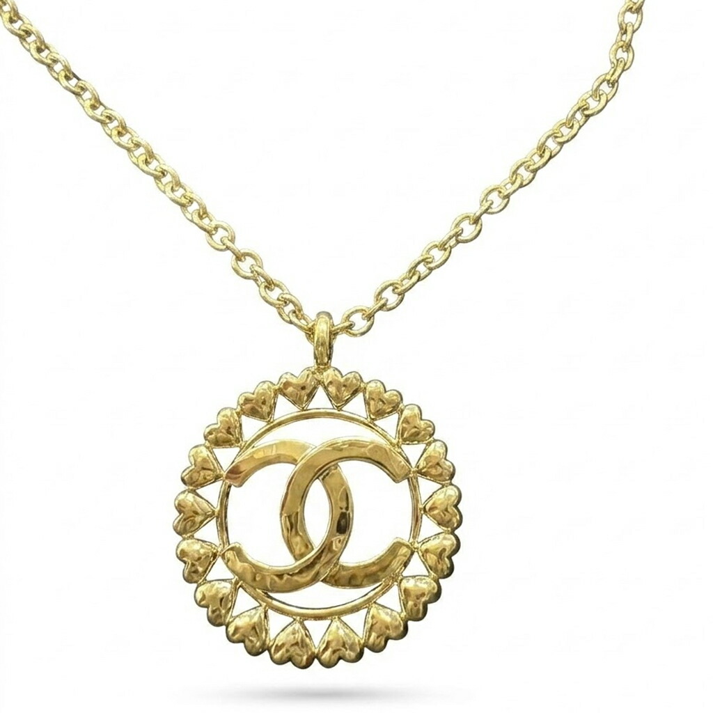 【中古】シャネル ココマーク ハート モチーフ ネックレス ゴールド メッキ レディース CHANEL｜FUJIVINTAGE