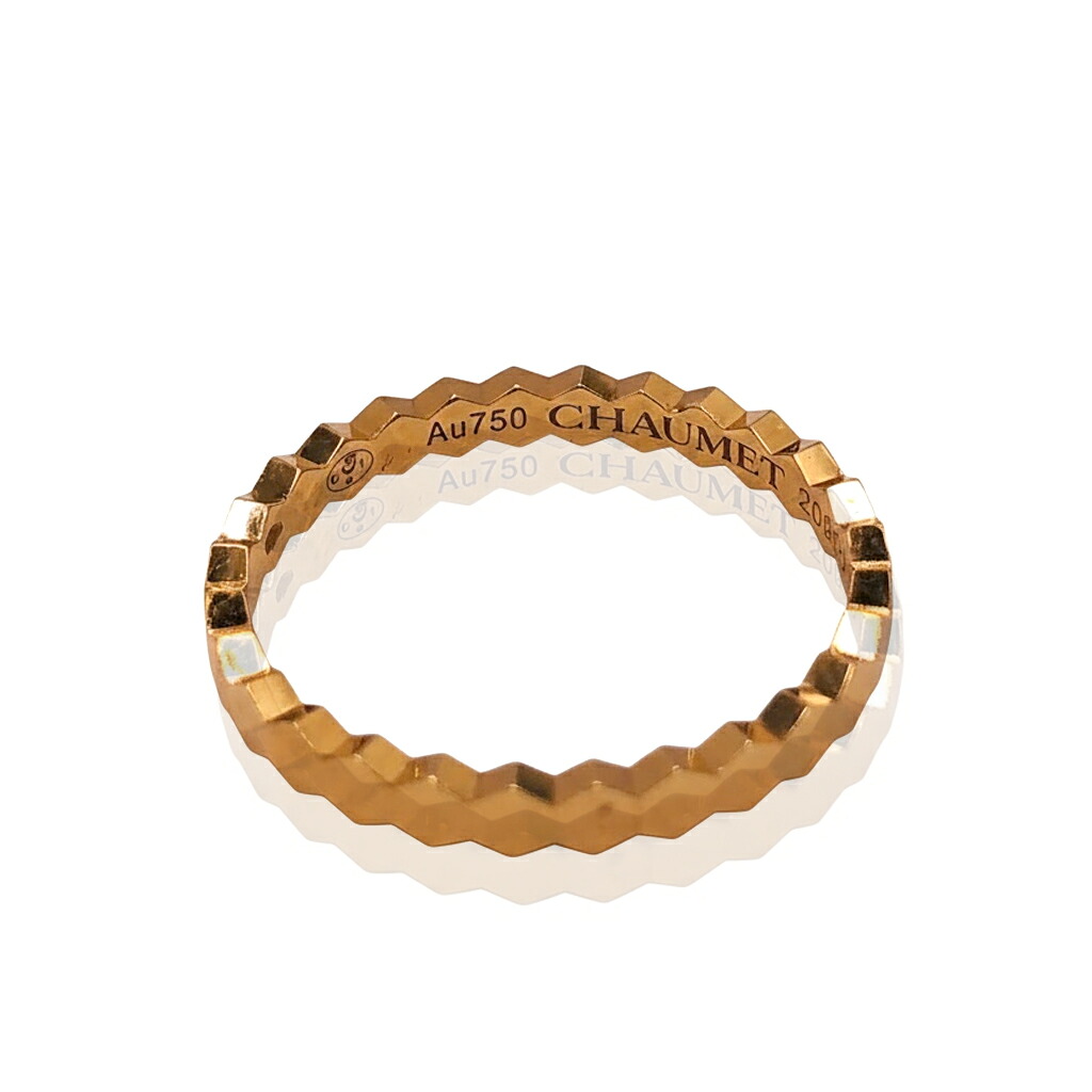 【中古】ショーメ Chaumet ビードゥショーメリング 指輪 au750 ピンクゴールド
