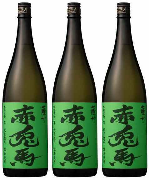 【ポイント10倍】【本格芋焼酎】薩州 赤兎馬 抹茶使用 25度 1800ml&times;3本セット！※ギフト包装不可商品です。｜石巻市　酒の藤原屋　店