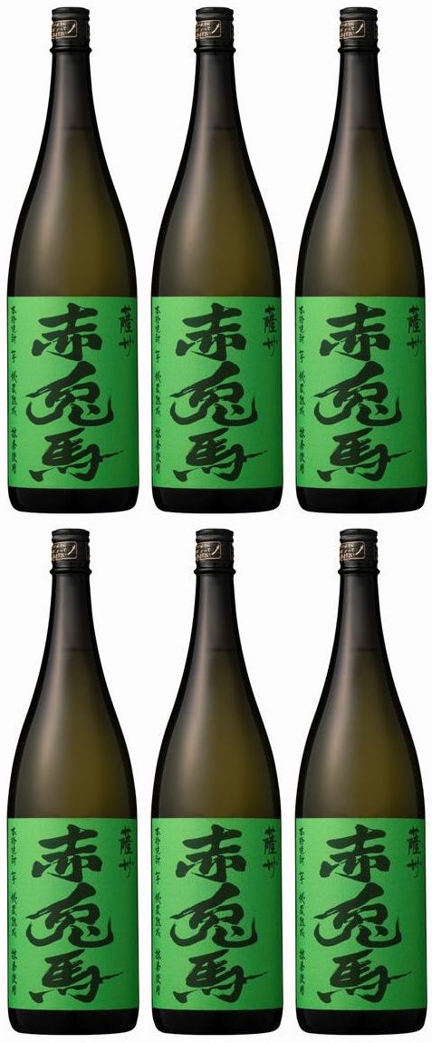 【ポイント10倍】 【本格芋焼酎】 薩州 赤兎馬 抹茶使用 25度 1800ml×6本セット！ ※ギフト包装不可商品です。