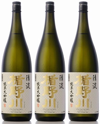 【3本入・冷蔵保管品】楯野川　純米大吟醸　清流　1800ml&times;3本セット！【楯野川清流】【楯の川清流】[■]｜石巻市　酒の藤原屋　店