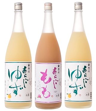 梅乃宿　あらごしゆず酒　2本 あらごしもも（桃）　1本 1800ml×3本セット 【柚子酒】【梅の宿】【梅乃宿酒造】【ゆずリキュール】