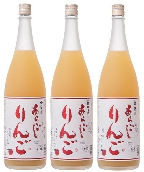 梅乃宿　あらごしりんご酒　７度　1800ｍｌ&times;3本セット【リンゴ酒】【林檎酒】【梅の宿】｜石巻市　酒の藤原屋　店