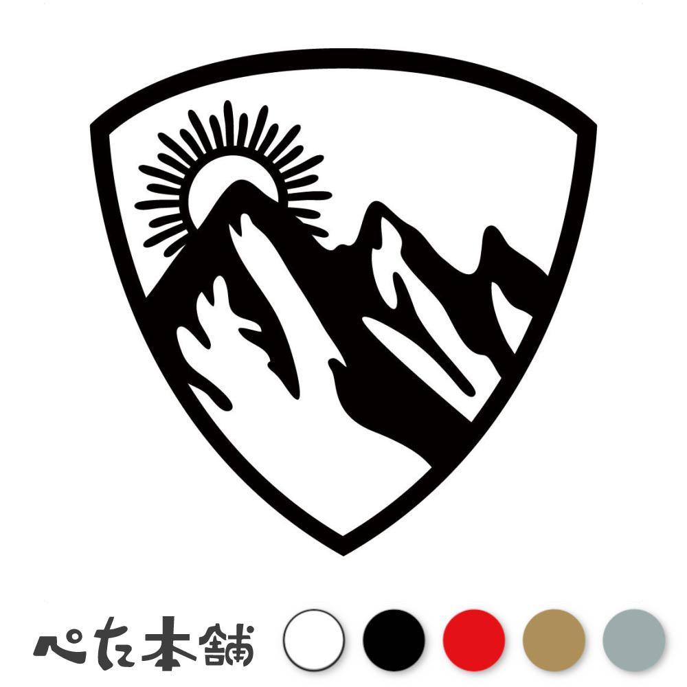 【楽天市場】カッティングステッカー マウンテンバッジ 山 ハイキング アウトドア 記章 キャンプ かっこいい 盾 おしゃれ シール 車 バイク