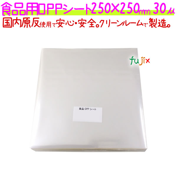 【尖んがり5倍 要エントリー】食料雑貨類用 OPP腰掛け 30μ 250×250粍 1000枚×5袋／容れもの  【SO30-4】