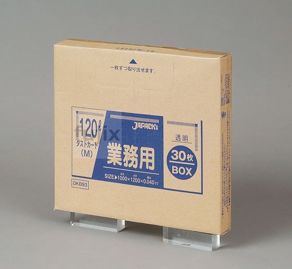 【耳あたらしい受け付け不可】砂ぼこり手押し車 BOX 120L LLDPE 澄み切った 0.04粍 180枚／入れもの DKB93 ジャパックス