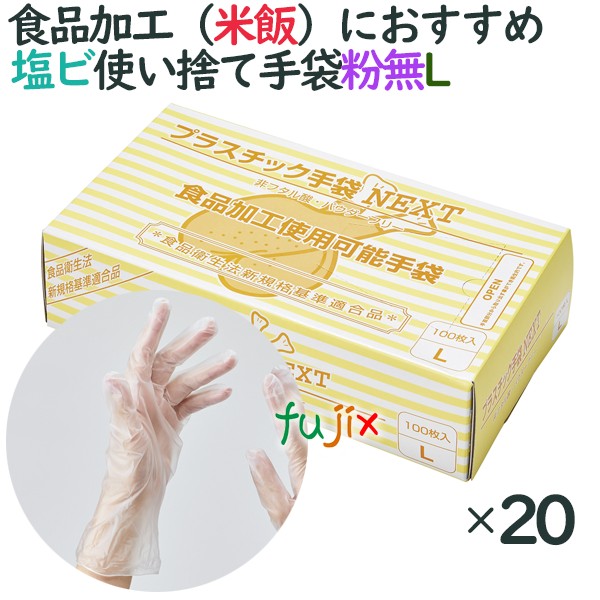 プラスチックグローブ 粉なし プラスチック手袋 Next パウダーフリー Lサイズ 00枚 100枚 小箱 ケース Andapt Com